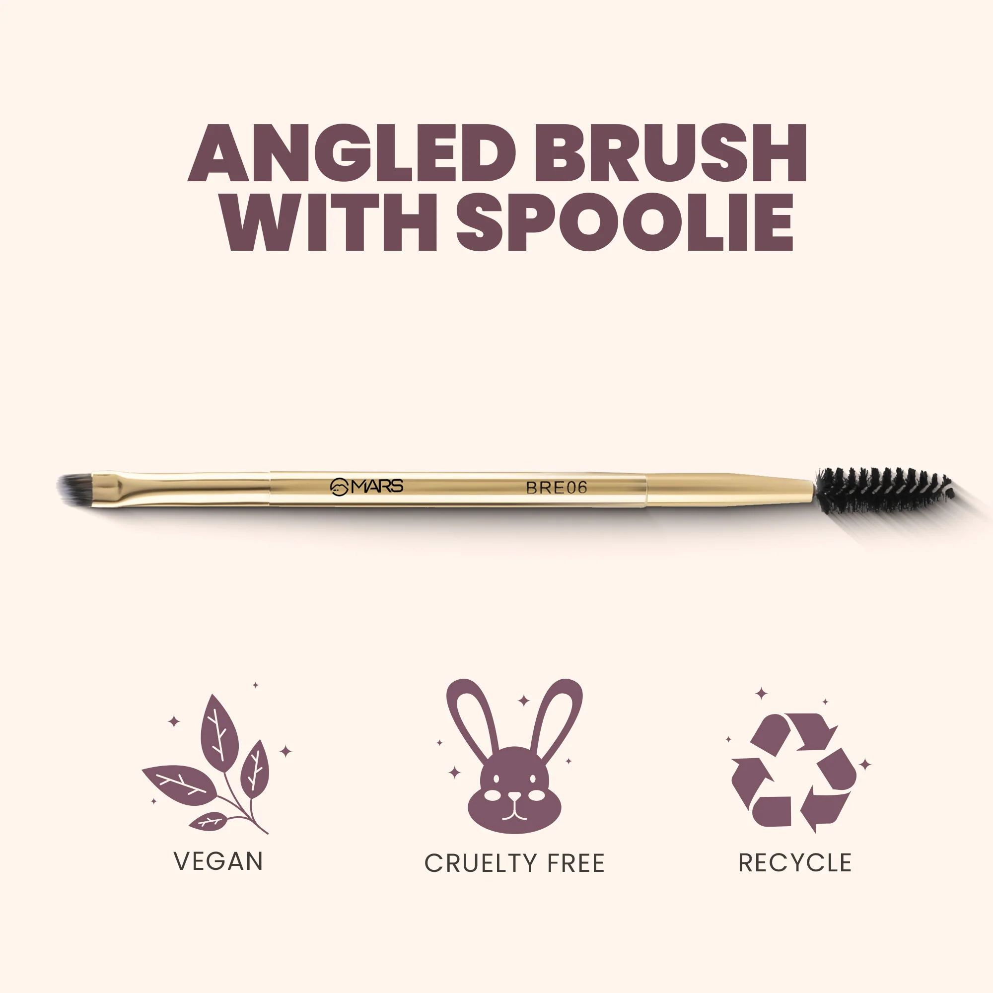 Artist's Arsenal Brush | Angled Brush With Spoolie - Image 3