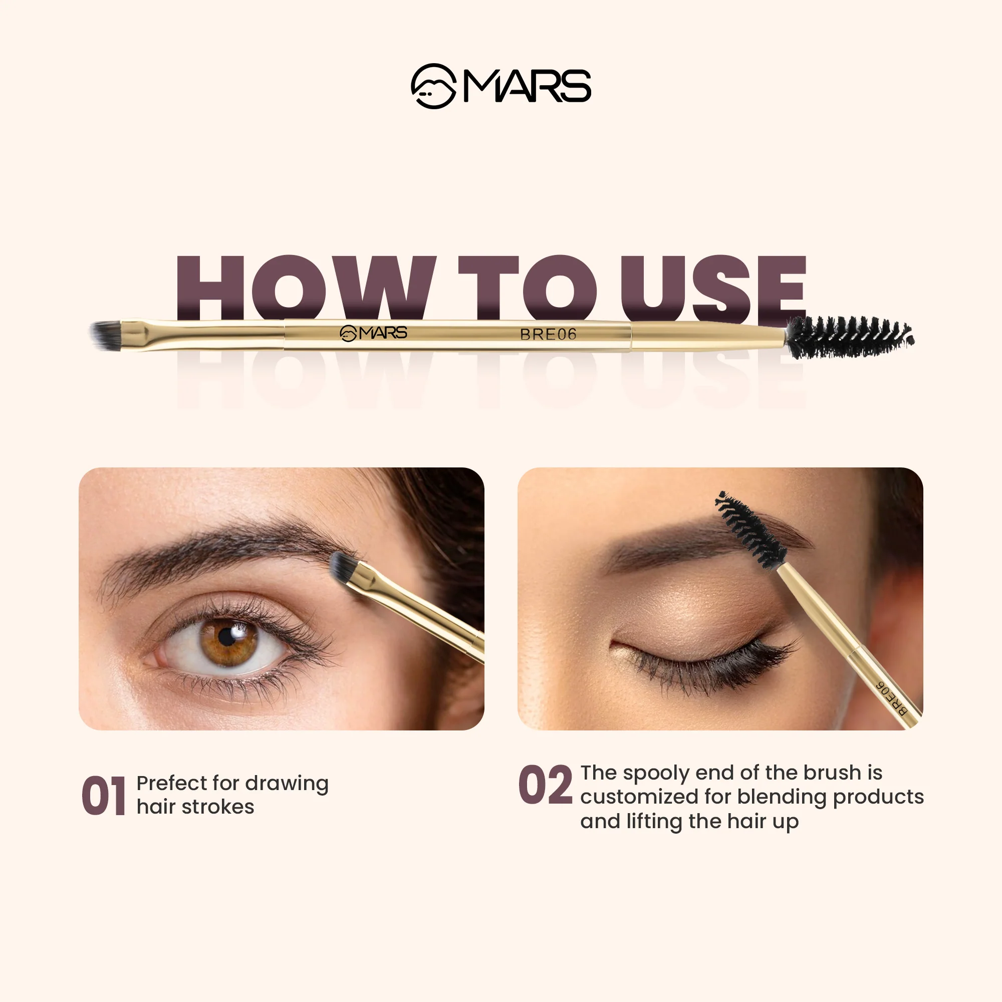 Artist's Arsenal Brush | Angled Brush With Spoolie - Image 5